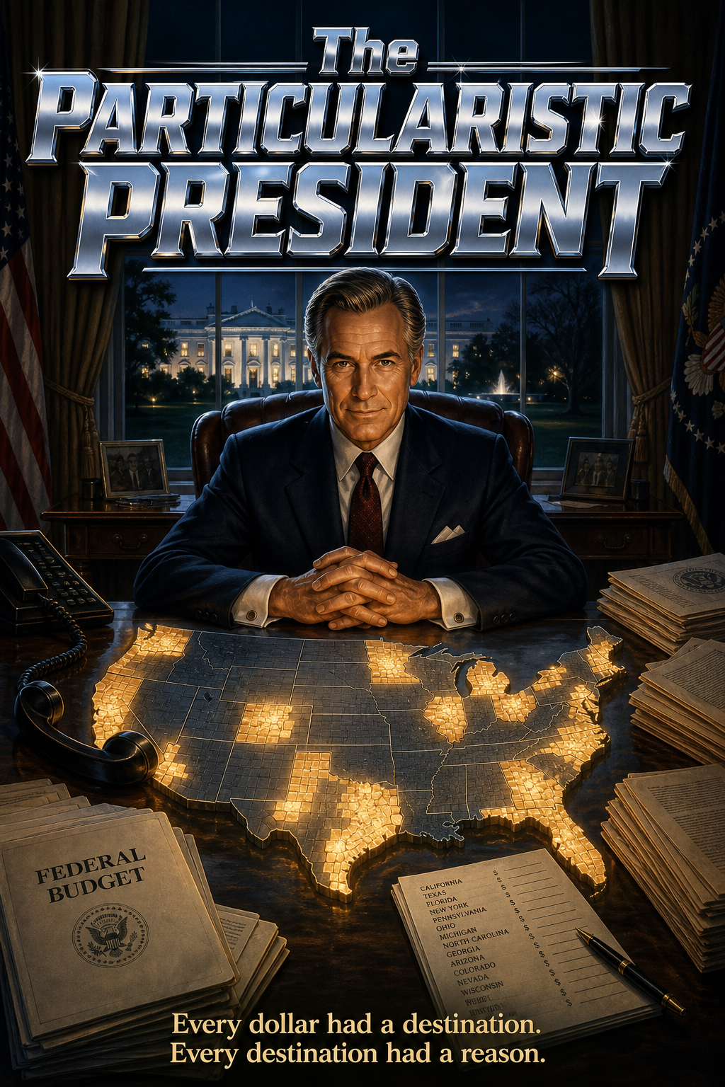 AI-generated movie poster for The Particularistic President: Executive Branch Politics and Political Inequality