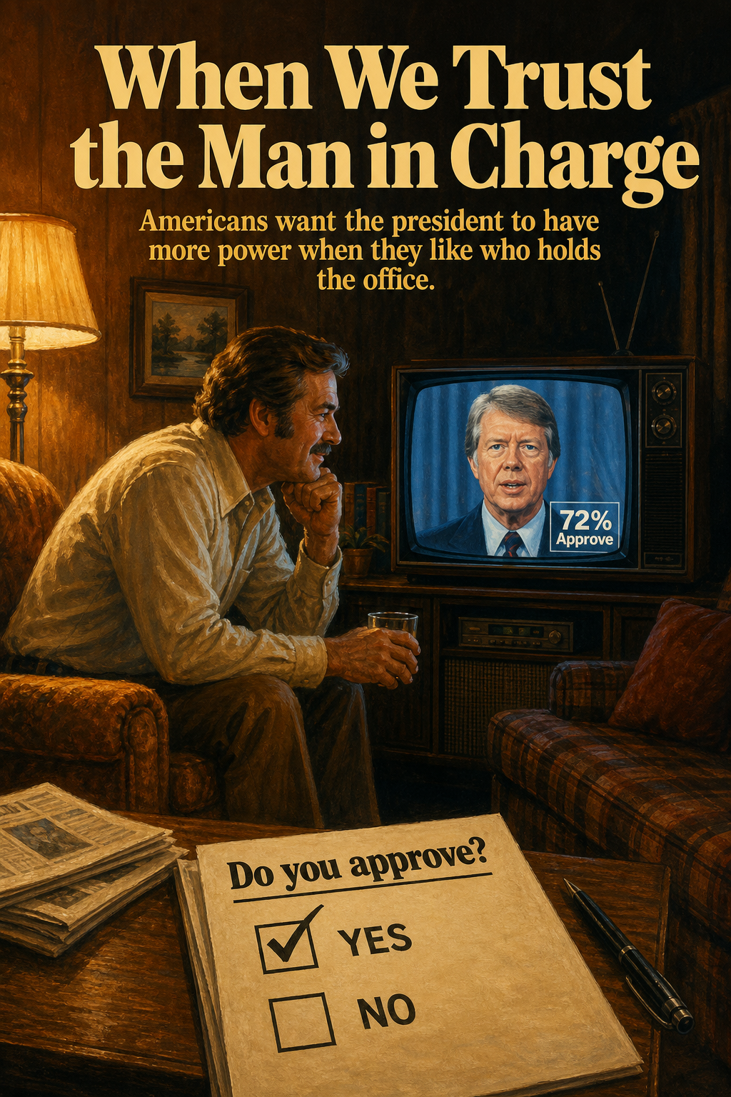 AI-generated movie poster for Public Opinion toward Presidential Power